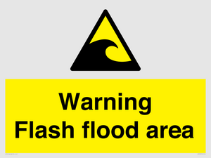 Warning Flash flood area